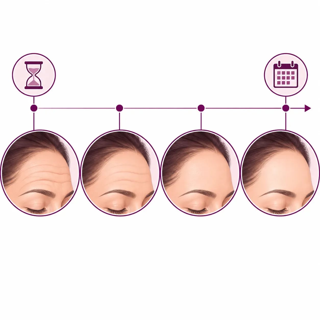Chronologie de l'effet du Botox, des premiers jours à l'effet complet à deux semaines