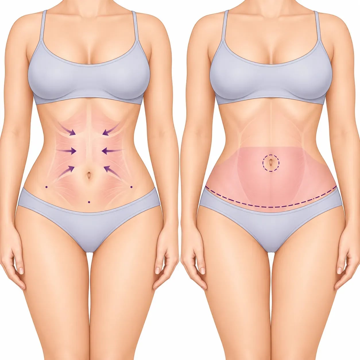 Différence entre le J-Plasma, qui retend la peau, et l'abdominoplastie, qui retire l'excès de peau